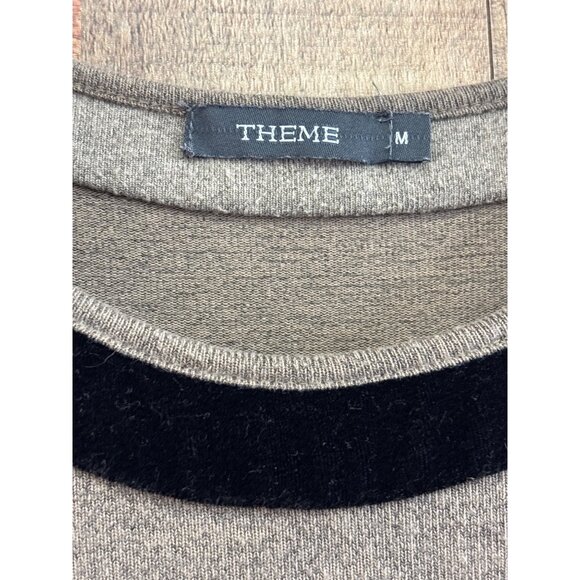 Theme Tan & Black Short Sleeve A-Line Dress M - Picture 5 of 7